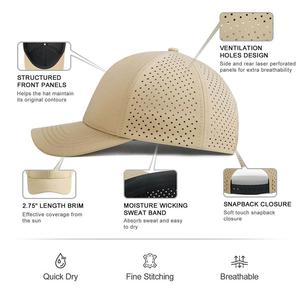 Wholesale Polyester/cotton Unisex Baseball Cap Customized Logo Quick Dry 7-Panel <b>Hat</b> Best Quality New Style - Product Image 6