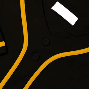 Ropa deportiva personalizada, uniformes de béisbol personalizados, camiseta con logotipo personalizado, camiseta de béisbol negra en blanco, camiseta de béisbol - Product Image 4