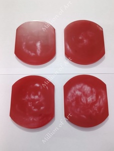 ที่รองแก้วทำด้วยมือทำจากเรซิน Dia10cm ใหม่สีฟ้าเป็นมิตรกับสิ่งแวดล้อมหนา10มม. กำหนดโลโก้ได้อย่างดีเยี่ยมตกแต่งบ้านแบบคลาสสิกถ้วยชา - Product Image 6