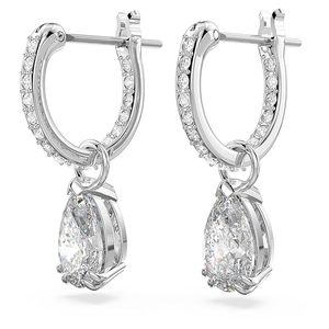 Boucles d'oreilles pendantes de luxe en or blanc 10 carats avec diamants cultivés en laboratoire Bijoux de fête à la mode pour les mariages disponibles en or rose jaune - Product Image 2