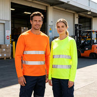 Camisas de Trabajo de Secado Rápido de Poliéster de Alta Visibilidad Reflectantes para Uniformes de Seguridad en Construcción, Puerto, Fábrica, Taller, Aeropuerto, Trabajadores, Ingenieros