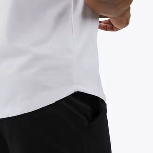 เสื้อยืดผ้าฝ้ายหนาแบบ100% ไหล่ปล่อยของผู้ชายเสื้อยืดโอเวอร์ไซส์ผ้าโพลีเอสเตอร์สวมใส่สบาย - Product Image 6