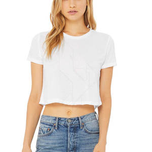 Camiseta corta ecológica de alta calidad para mujer, camiseta de talla grande fabricada en Pakistán, para el verano - Product Image 1