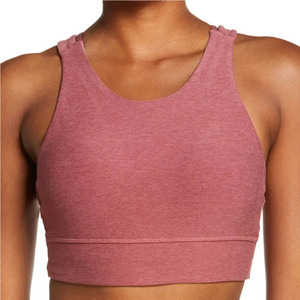 Women Seamless Crisscross Back Sports Bra Lightweight Yoga Fitness <b>Top</b> High Stretch <b>Cross</b> Back Sports Bra Women Workout Running - Product Image 1