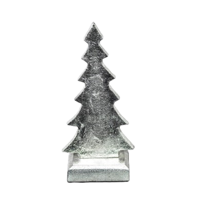 Arbre de Noël moderne en métal argenté, vaisselle, design exclusif pour les fêtes, décoration de la maison, couleur personnalisée, durable - Product Image 1