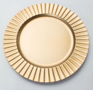 most demanding golden finished round shape <b>charger</b> <b>plate</b> for hotel restaurant and bar - Product Image 3