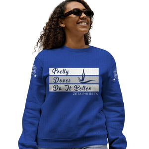 Zphib เสื้อกันหนาวถัก1920สีฟ้าสีขาว Zeta phi Beta sorority Greek Life chenille Patch Divine Divine sisterhood - Product Image 4