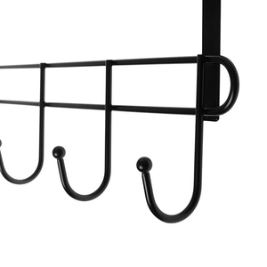 Factory Supplied Metal Over-the-<b>Door</b> 5-<b>Hook</b> Hanger with Clothing Basket - Product Image 4