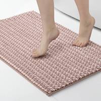 Tapis de salle de bain antidérapant en microfibre chenille beige moderne, écologique, lavable en machine, pour la maison et l'hôtel, séchage rapide, certifié OEKO-TEX
