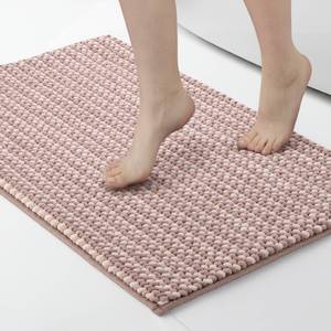 Alfombra de Baño de Microfibra Chenille Beige Melody, Antideslizante, Suave, 50x50 cm - Product Image 1