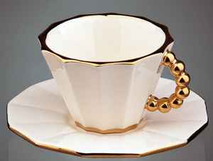 Ensemble de tasses à café rondes décoratives en laiton personnalisées, style Art déco industriel, pour mariage, HF Industries - Product Image 6