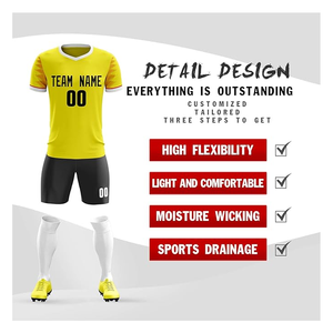 Nueva Llegada, Uniformes de Fútbol Unisex, Impresos, Transpirables, Diseño Personalizado, 100% Poliéster, Ropa de Equipo de la Mejor Calidad - Product Image 2