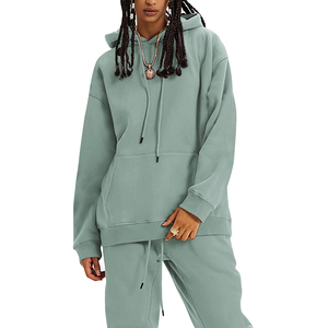 Chándales de Mujer al por Mayor, Personalizados, Modernos, de Alta Calidad, con Hombros Caídos, Estilo Urbano, Holgados, de Felpa Gruesa - Product Image 5