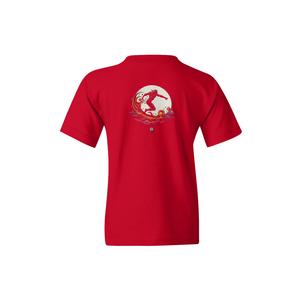 Camiseta Juvenil de Algodón Grueso para Niño Deportista # Camiseta de Manga Corta con Estampado de Dinosaurio y Logotipo Personalizado, Estilo Casual, Tela Jersey - Product Image 1