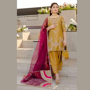 Vestido paquistaní 4 Traje de seda étnico Venta caliente Diseñador Recto Salwar Kameez Vestido de Pakistán e India por WS INTERNATIONAL - Product Image 6