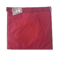 Tablier de gardiens provinciaux maçonniques avec rosettes brodées et écussons en tissu