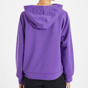 Sweat-shirts oversize pour femmes, très tendance, couleur violette, 100% coton jersey, écologiques, respirants, légers, avec poches cargo sur le devant - Product Image 2