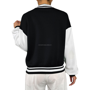 Chaqueta Varsity Corta de Cuero y Algodón Transpirable para Mujer 2023 con Logotipo Bordado Personalizado - Colección Otoño - Product Image 6