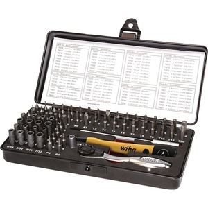 <b>Screwdriver</b> Bit Set 66-Piece Precision Bit Set with 65 C4 Bits in Plastic Case-by WIHA - Product Image 1
