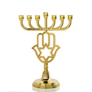 Candelabros decorativos de boda de lujo portavelas de lujo oro hecho a mano - Product Image 2