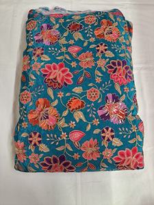 Tela de Crepé Puro de Primera Calidad, Bordada con Flores, Transpirable, Ecológica, con Estampado Posicional, Textil Natural, Textil para el Hogar, Diseñador - Product Image 3