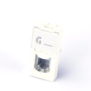 Mosaico de toma de teléfono 78731, RJ11 , 4 contactos, 2 módulos, blanco - Product Image 3