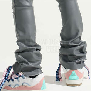 กางเกงหนังผู้ชายแบบลำลองน้ำหนักเบาพร้อมขนาดสีและโลโก้ที่กำหนดเอง - Product Image 5