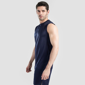 Custom Logo Gym Tank Top for Men Quick Dry Cotton/Spandex Plain <b>Vest</b> Plus Size Blank Sport Tank Top - Product Image 3