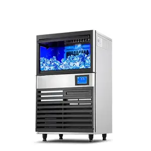 100KG mesin pembuat es komersial sepenuhnya otomatis untuk industri makan dan minum