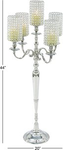 Handmade Sparkling Crystal Candelabra Embossed Metal and <b>Glass</b> <b>Lantern</b> for Home and Wedding for Bars and Christmas Decorations - Product Image 2