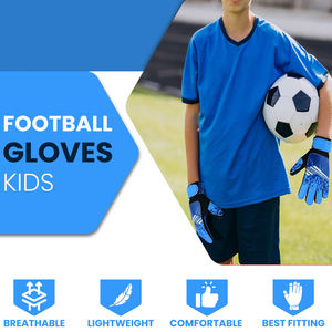 Taille 4 Convient aux enfants de 6 à 9 ans Gants de gardien de but Protection Palm Football Attraper des gants de gardien de but BY AMAZING INDUSTRIES - Product Image 5