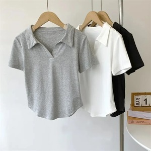 Premium Quality Plain Polo Shirts 100% Cotton Polo Shirts for Women Customize Design Breathable Women's Shirt - Product Image 2