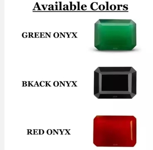 อัญมณีหลวมแบบเหลี่ยมเพชรพลอยสีเขียว/แดง/ดำนิล9X13mm ลูกแพร์สีเขียวธรรมชาติ - Product Image 2