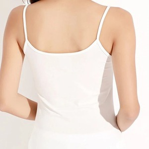 Tops cortos Vintage de Color sólido para mujer, ropa interior sin costuras, camisetas sin mangas con cuello en V, lencería Push Up, Top corto Sexy de verano, camisola deportiva - Product Image 4