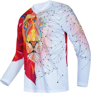 Venta al por mayor Motocross Jersey manga larga Racing Sportswear ligero poliéster cómodo secado rápido ropa deportiva para los hombres - Product Image 1