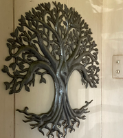 Árbol de la vida, decoración de pared de Metal para jardín