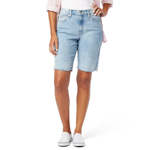 Short en jean pour femmes de première qualité, orienté vers l'exportation, design personnalisé, délavé, coupe ajustée, pantalon court décontracté pour femmes - Product Image 1