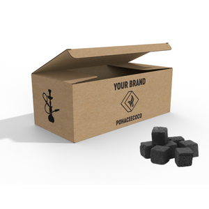 Briqueta de Cachimba de carbón Shisha de cubo Premium hecha de carbón de cáscara de coco de Indonesia Natural OEM Etiqueta Privada - Product Image 1