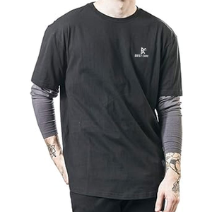 T-shirts pour hommes à double couche de haute qualité, vêtements d'été, couleur personnalisée, 100% coton, respirant, léger - Product Image 6