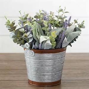 Jardinières de luxe en métal galvanisé fabriquées à la main de qualité supérieure pour la décoration de jardin élégant Pots de fleurs et jardinières en gros - Product Image 1