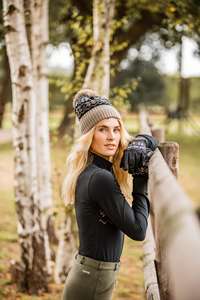 Gants en cuir respirants de qualité supérieure pour adultes, pour l'équitation hivernale, design tendance, gants d'équitation - Product Image 6