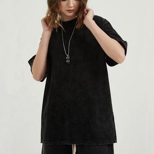 Men's Vintage Distressed Acid Wash <b>T</b>-<b>Shirt</b> Custom Oversized Woven <b>T</b>-<b>Shirts</b> High Street Style - Product Image 5