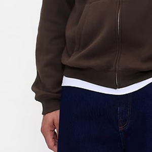 Fermeture à glissière, prix avantageux pour les acheteurs en gros / Sweat à capuche en polaire pour homme de haute qualité avec cordon de serrage pour ajuster la capuche - Product Image 3