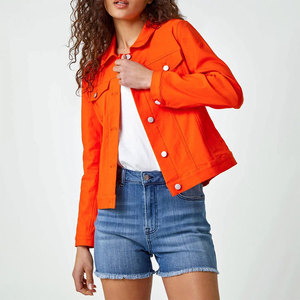 Vestes en jean personnalisées pour femmes Jeans longs et respirants pour l'hiver Vestes en denim à quantité minimale de commande basse - Product Image 5