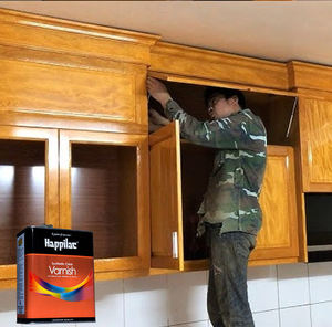 Revêtement protecteur de vernis acrylique écologique à haute brillance pour les surfaces métalliques de lambris de mur de canne en bois intérieures et extérieures - Product Image 1