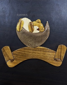 Placas de madera Placa de puerta patrón de intarsia al por mayor de alta calidad para exportación/placa de nombre de madera Intarsia diseño personalizado - Product Image 2