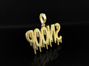 Personalized Stainless Steel Iced Pendant Custom <b>Name</b> Diamond Hip Hop Style Unisex - Product Image 4