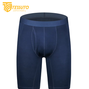 Sous-vêtements pour hommes sous-vêtements confortables à séchage rapide sans couture pour hommes sous-vêtements en coton spandex personnalisé rayé Logo imprimé Boxer court Oem - Product Image 1