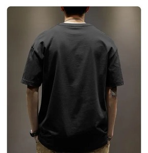 T-shirt surdimensionné pour hommes de haute qualité manches courtes avec épaule tombante poids lourd 100% coton imprimé Box Fit Design - Product Image 2