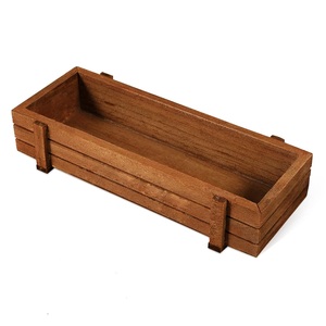 Herramienta de madera antigua Caddy Casa de Campo rústica bolso de madera antiguo con asa práctico hombre hombres contenedor de almacenamiento - Product Image 2